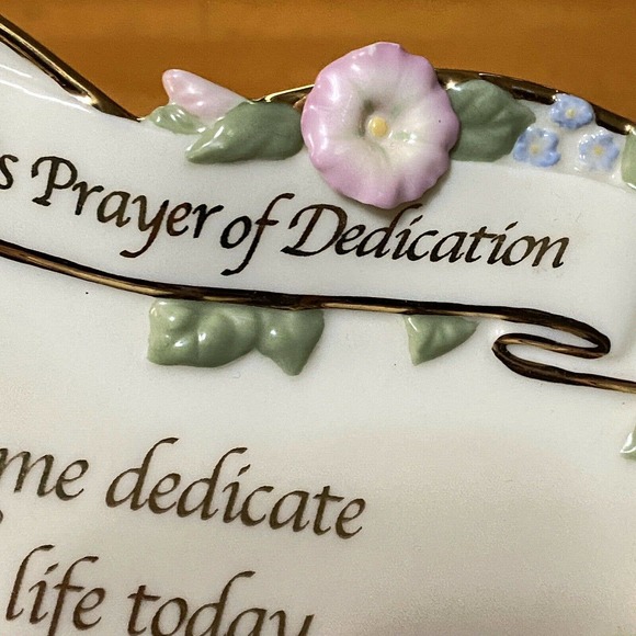 Bradex Nurses Pray of Dedication Porcelain Heart Shaped Plaque Wall Hanging - Picture 3 of 10